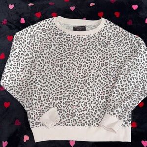 Victoria's Secret Cream and Pink Leopard Sweater